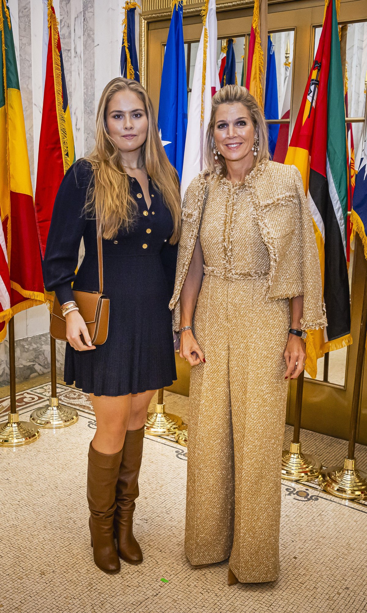 The Queen of the Netherlands and the Princess of Orange attend the Global Forum 2025 in New York on September 24, 2025 (Patrick van Emst/NLBeeld/Alamy)