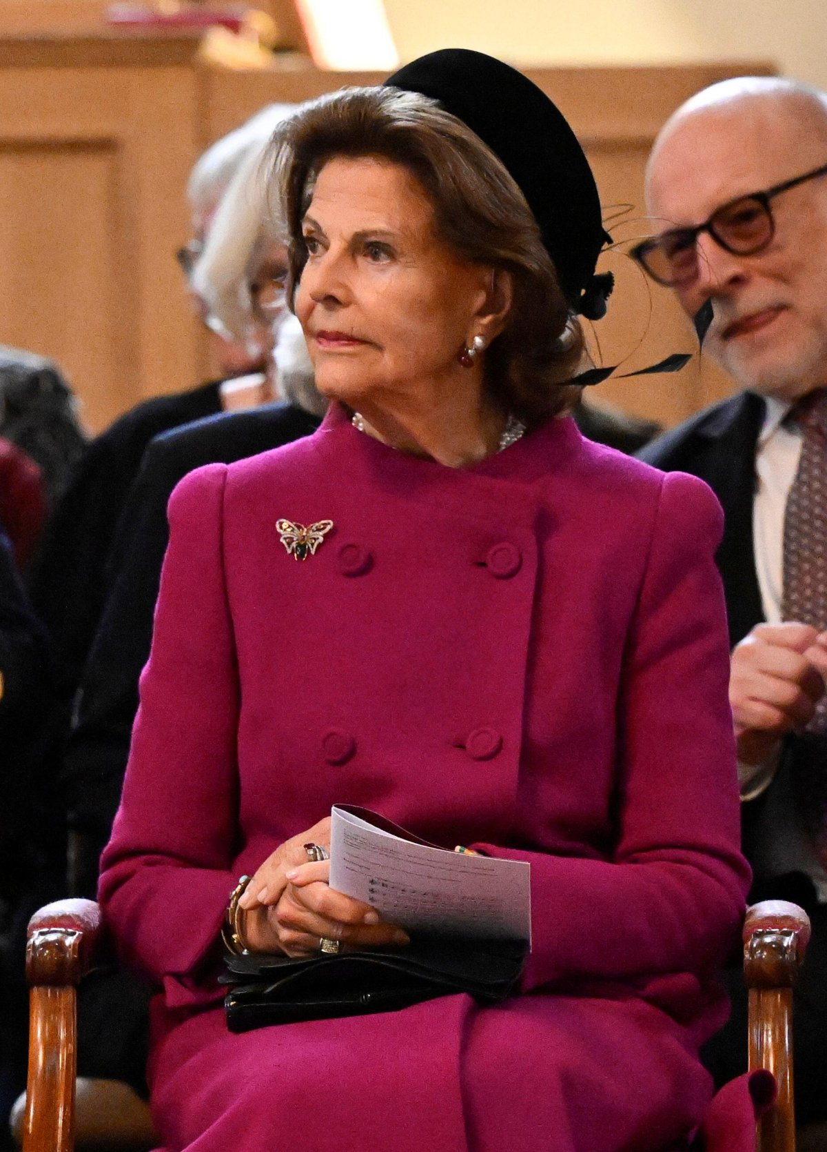 The King and Queen of Sweden attend a church service ahead of the opening of the Swedish Church Council at Uppsala Cathedral on September 30, 2025 (Jessica Gow/TT News Agency/Alamy)