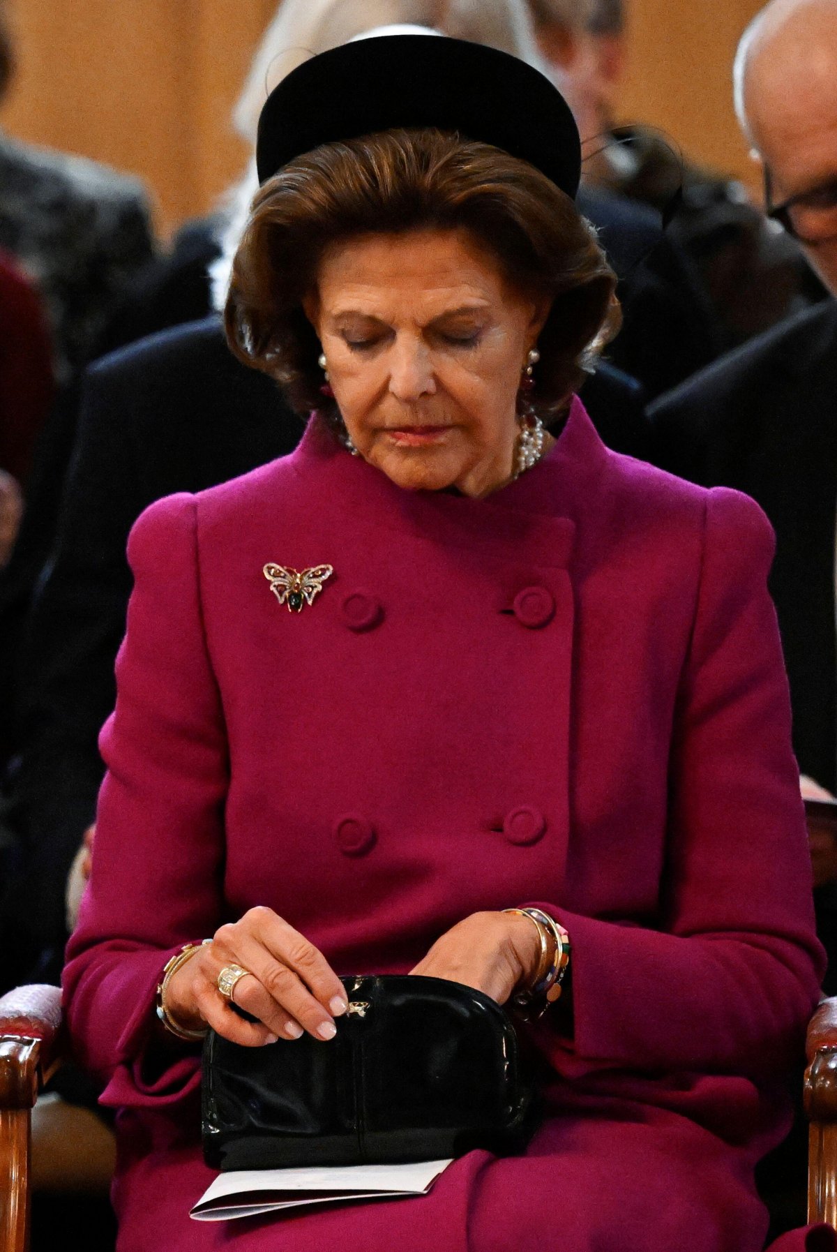 The King and Queen of Sweden attend a church service ahead of the opening of the Swedish Church Council at Uppsala Cathedral on September 30, 2025 (Jessica Gow/TT News Agency/Alamy)