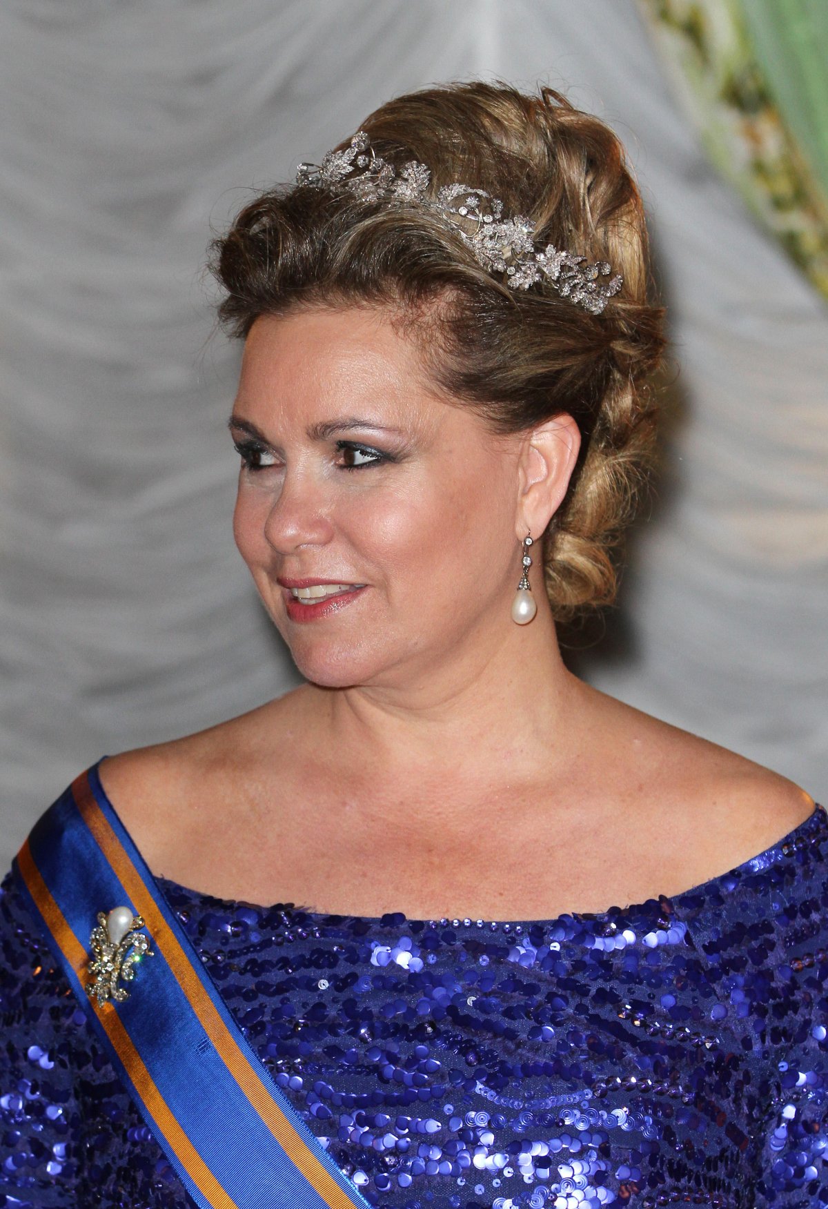 The Grand Duchess of Luxembourg hosts a banquet for the Queen of the Netherlands at the Grand Ducal Palace in Luxembourg on March 20, 2012 (Patrick van Katwijk/DPA Picture Alliance/Alamy)