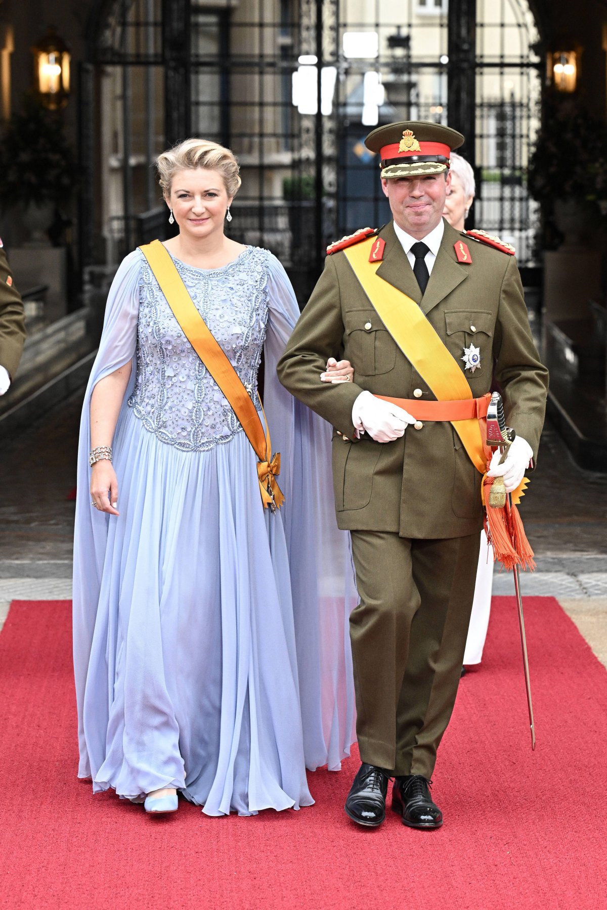 The Grand Duke and Grand Duchess of Luxembourg are pictured after his father's abdication ceremony on October 3, 2025 (David Niviere/Abaca Press/Alamy)