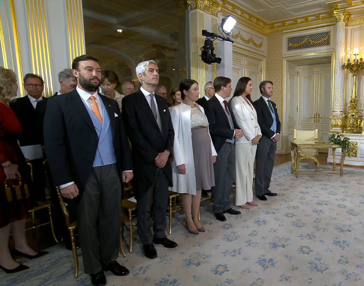 The children of Grand Duke Henri and Grand Duchess Maria Teresa of Luxembourg are pictured ahead of Henri's abdication ceremony on October 3, 2025 (Maison du Grand-Duc)