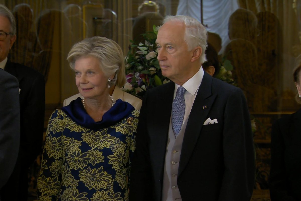 Archduchess Marie-Astrid and Archduke Carl Christian attend Grand Duke Henri's abdication ceremony on October 3, 2025 (Maison du Grand-Duc)