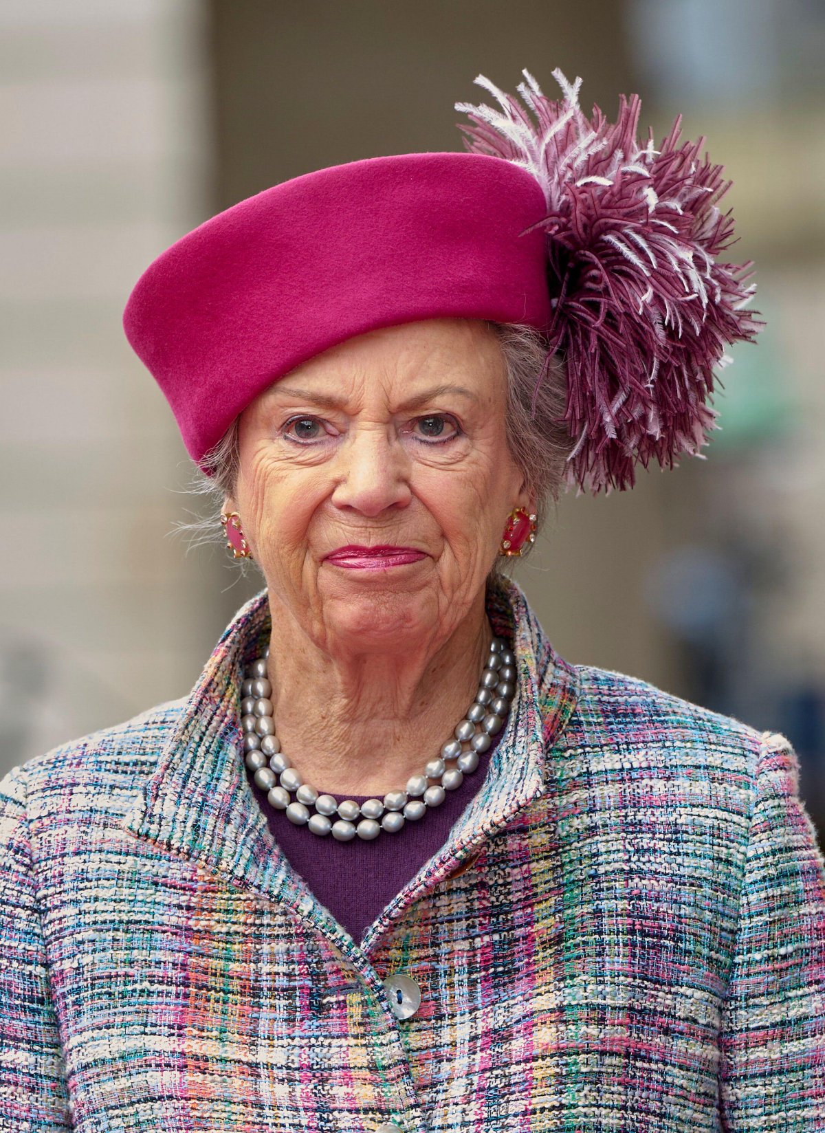 Princess Benedikte arrives for the opening of the Folketing at Christiansborg Palace in Copenhagen on October 7, 2025 (Stefan Lindblom/TT News Agency/Alamy)