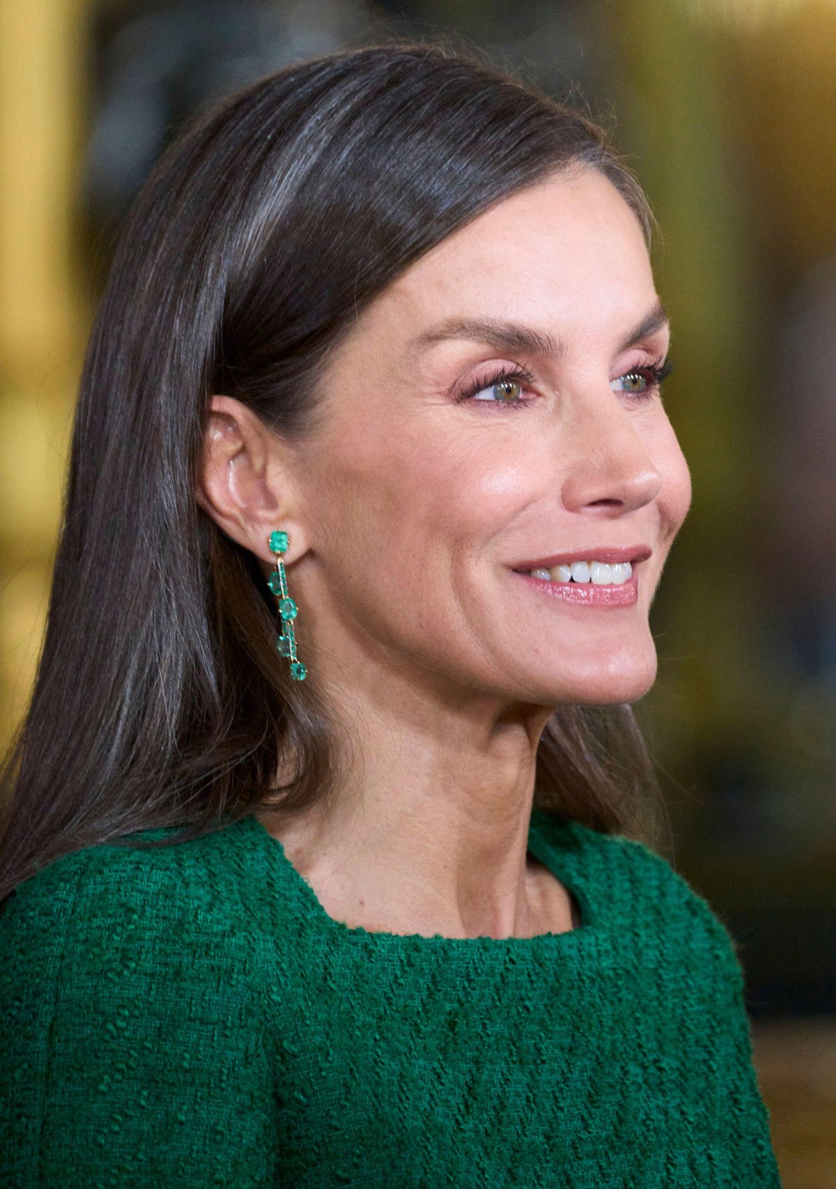 The Queen of Spain is pictured during the National Day reception at the Royal Palace in Madrid on October 12, 2025 (Jack Abuin/Zuma Press/Alamy)