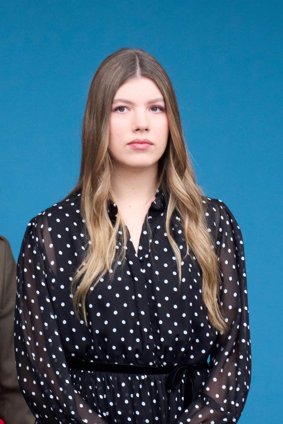 Infanta Sofia of Spain is pictured during the National Day military parade at the Plaza de Neptuno in Madrid on October 12, 2025 (Jack Abuin/Zuma Press/Alamy)