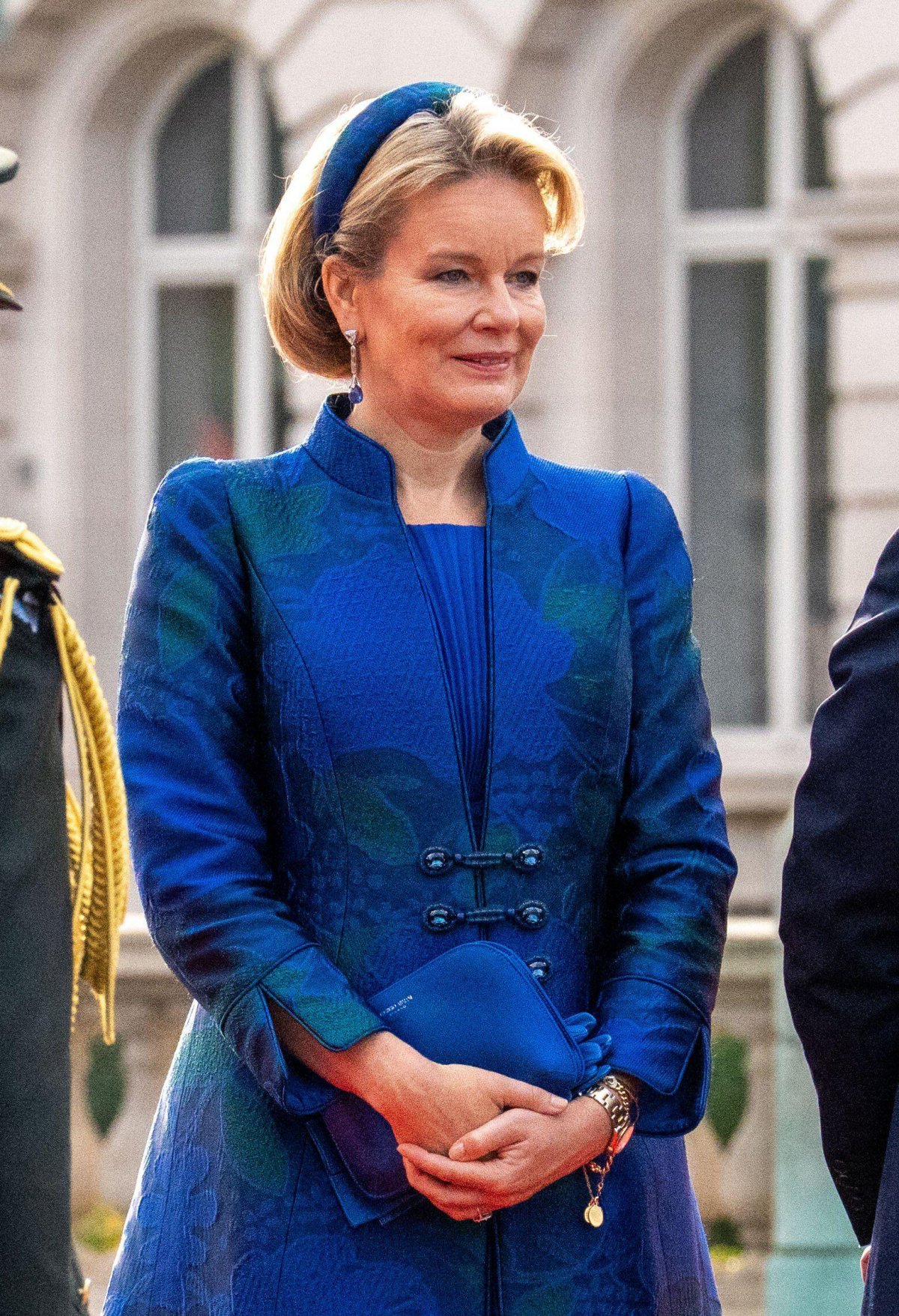 The King and Queen of the Belgians welcome Italian President Sergio Mattarella and his daughter, Laura Mattarella, to the Royal Palace in Brussels on October 20, 2025 (MARIUS BURGELMAN/Belga News Agency/Alamy)