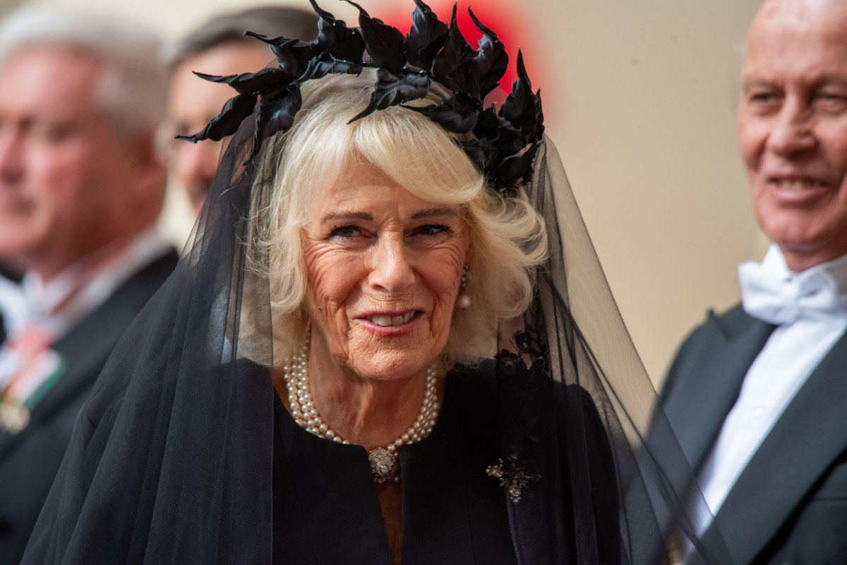 Queen Camilla is pictured during the state visit to the Vatican on October 23, 2025 (IPA/Alamy)