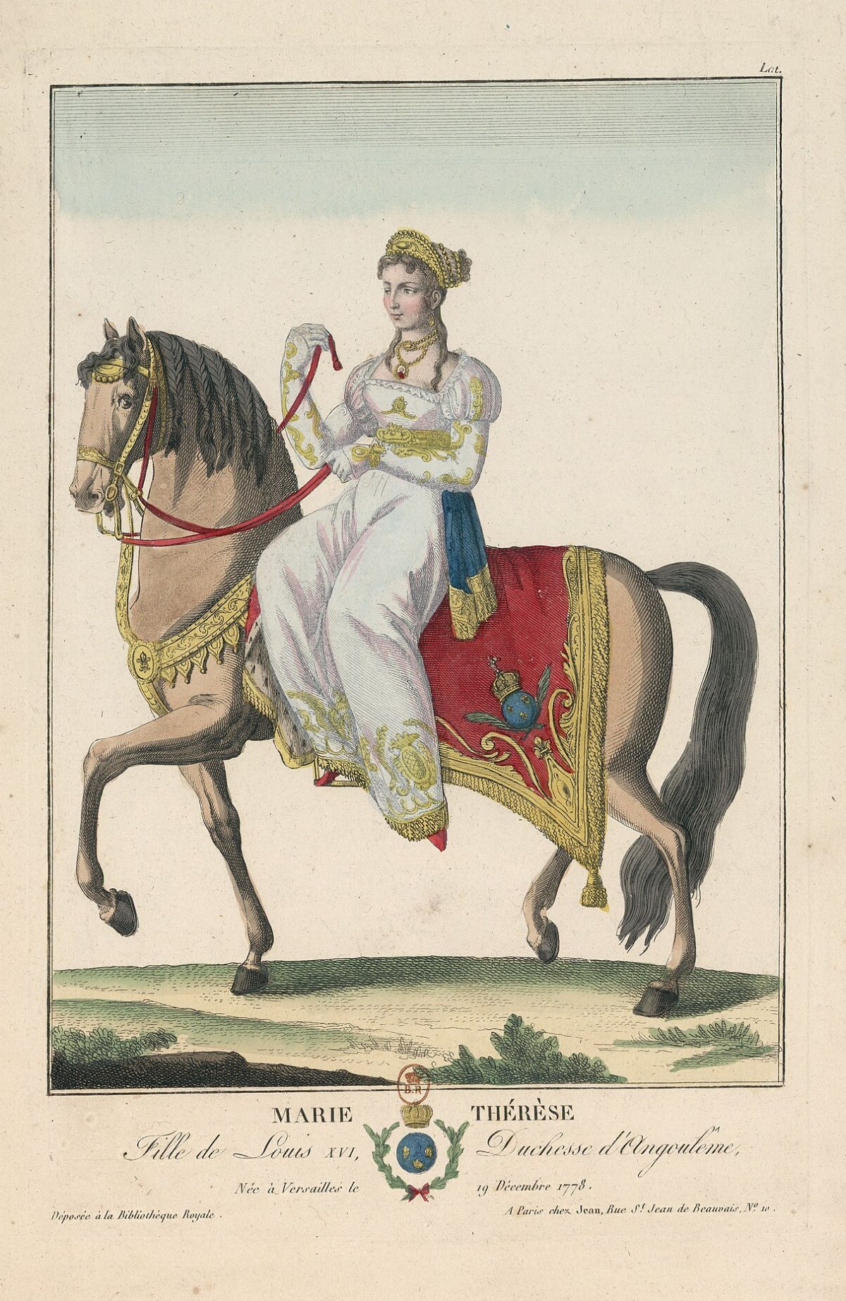 Portrait of Marie Thérèse, Duchess of Angoulême (Bibliothèque Nationale de France)