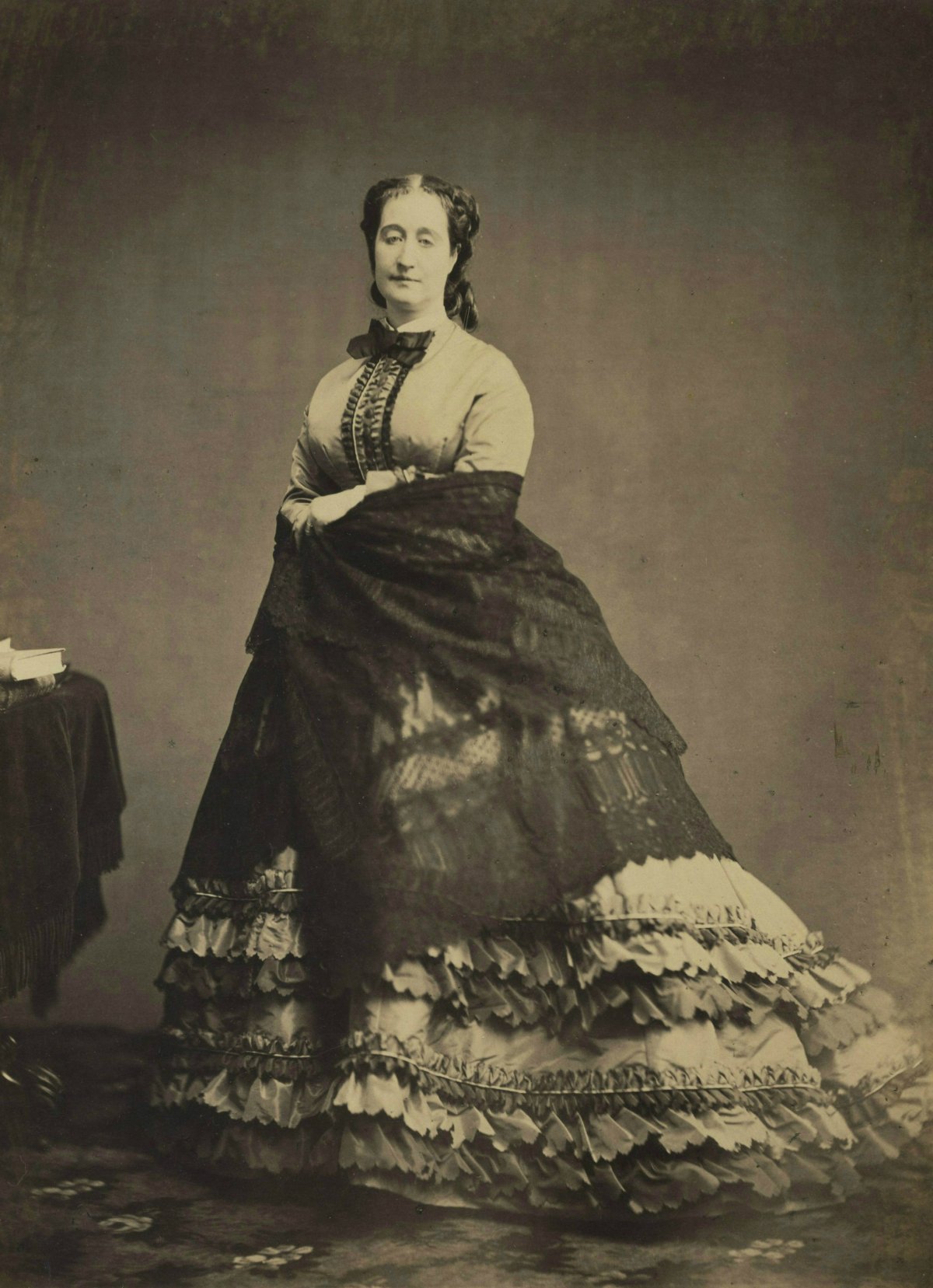 Photographic portrait of Empress Eugénie by Georges Spingler, 1863 (Wikimedia Commons)