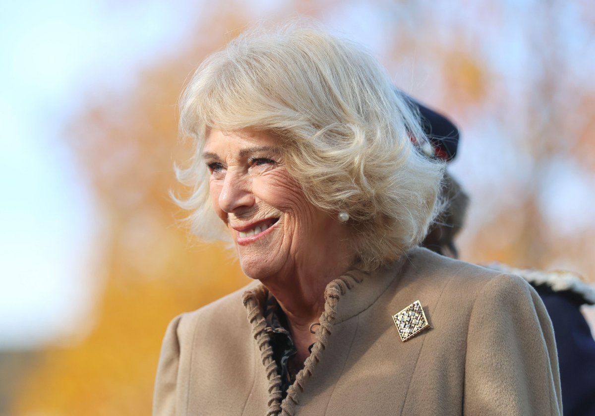 Queen Camilla visits The Poppy Project at St. Bartholomew's Church in Corsham, Wiltshire, on October 28, 2025 (Chris Jackson/PA Images/Alamy)
