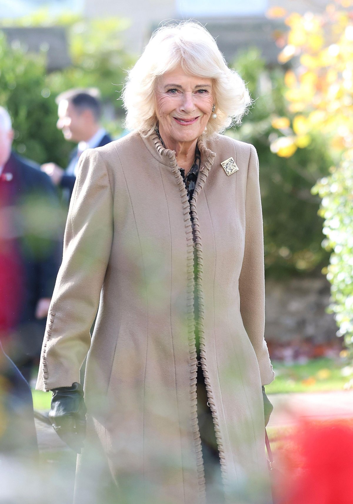 Queen Camilla visits The Poppy Project at St. Bartholomew's Church in Corsham, Wiltshire, on October 28, 2025 (Chris Jackson/PA Images/Alamy)