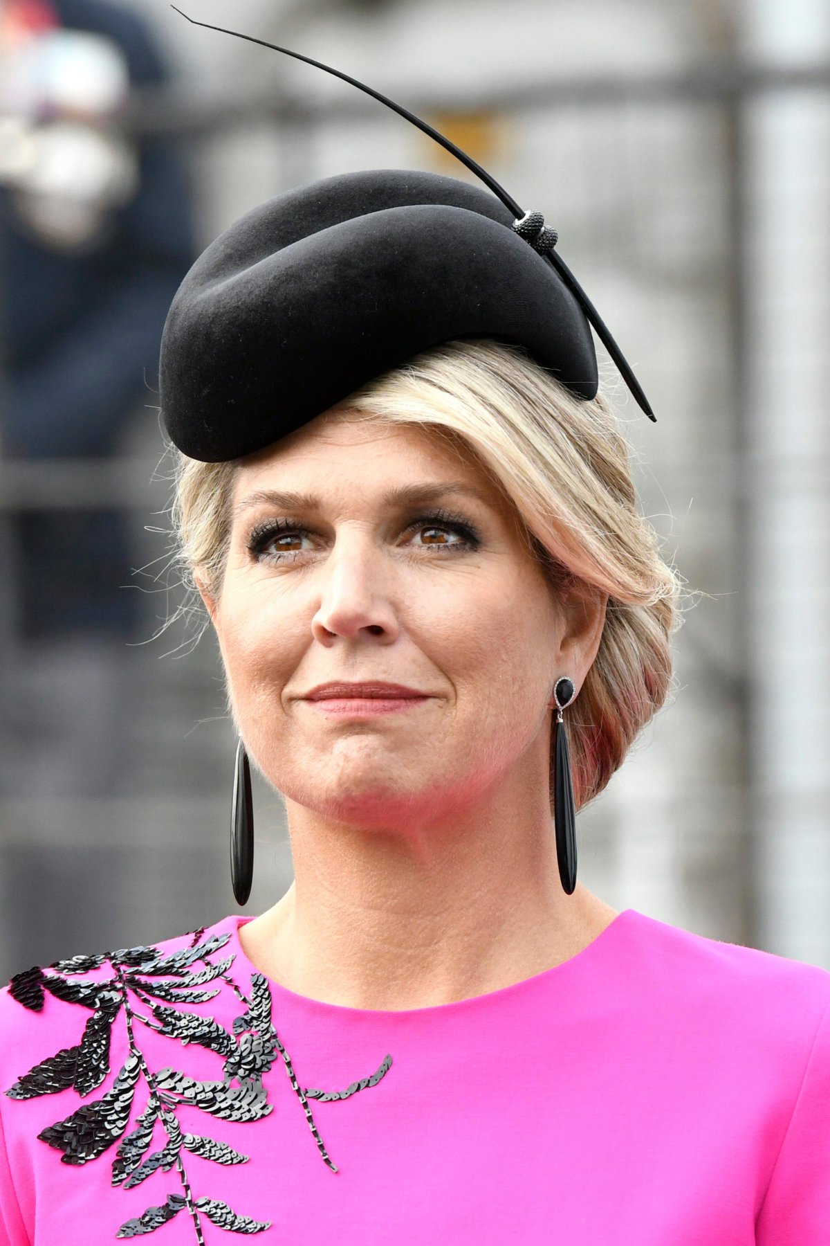 The Queen of the Netherlands is pictured at Tower Bridge in London during the Dutch state visit to the United Kingdom on October 24, 2018 (Albert Nieboer/DPA Picture Alliance/Alamy)