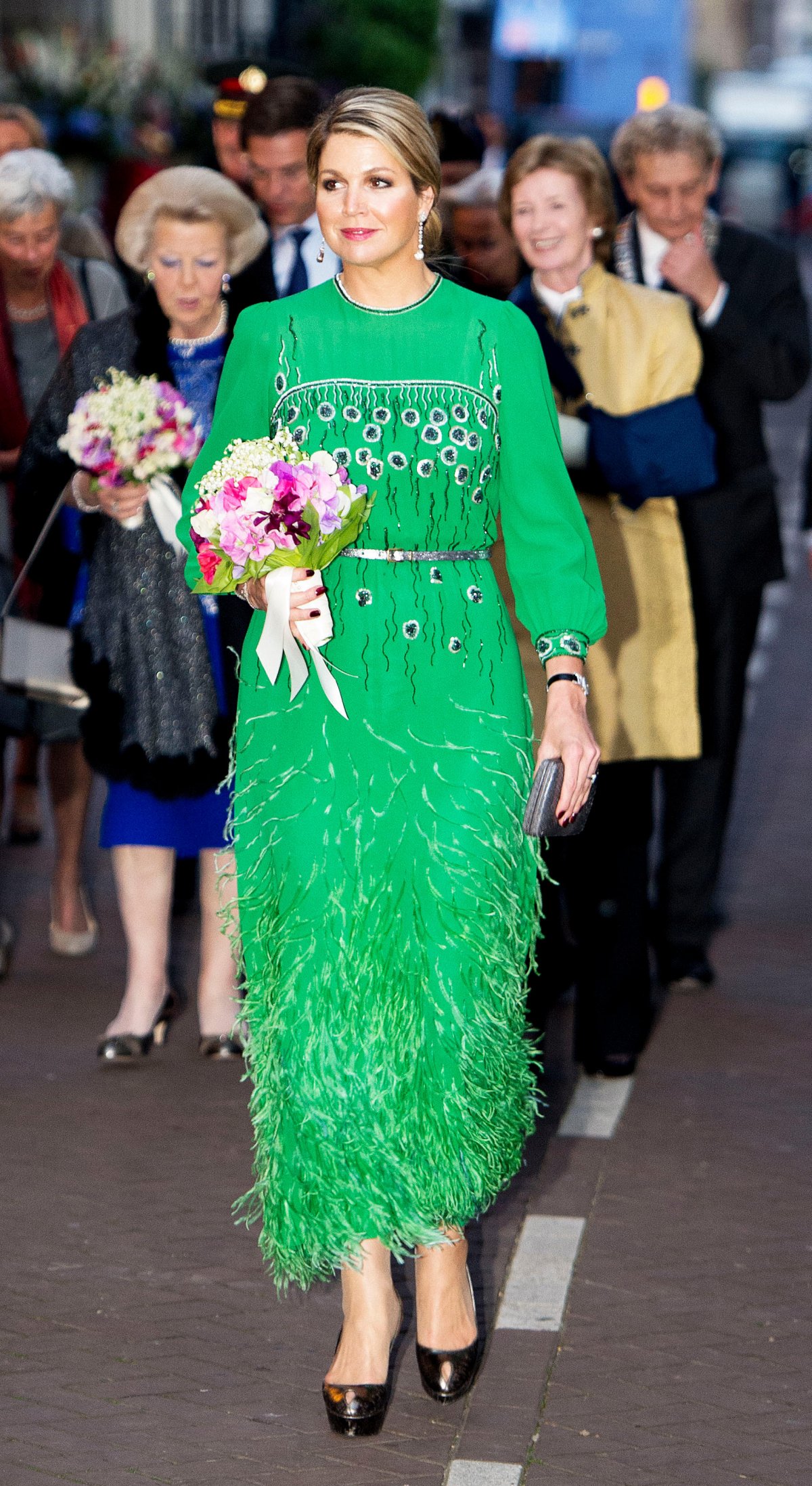 The Queen of the Netherlands attends the Concert on the Amstel at the end of the Liberation Day celebrations in Amsterdam on May 5, 2014 (Patrick van Katwijk/DPA Picture Alliance/Alamy)
