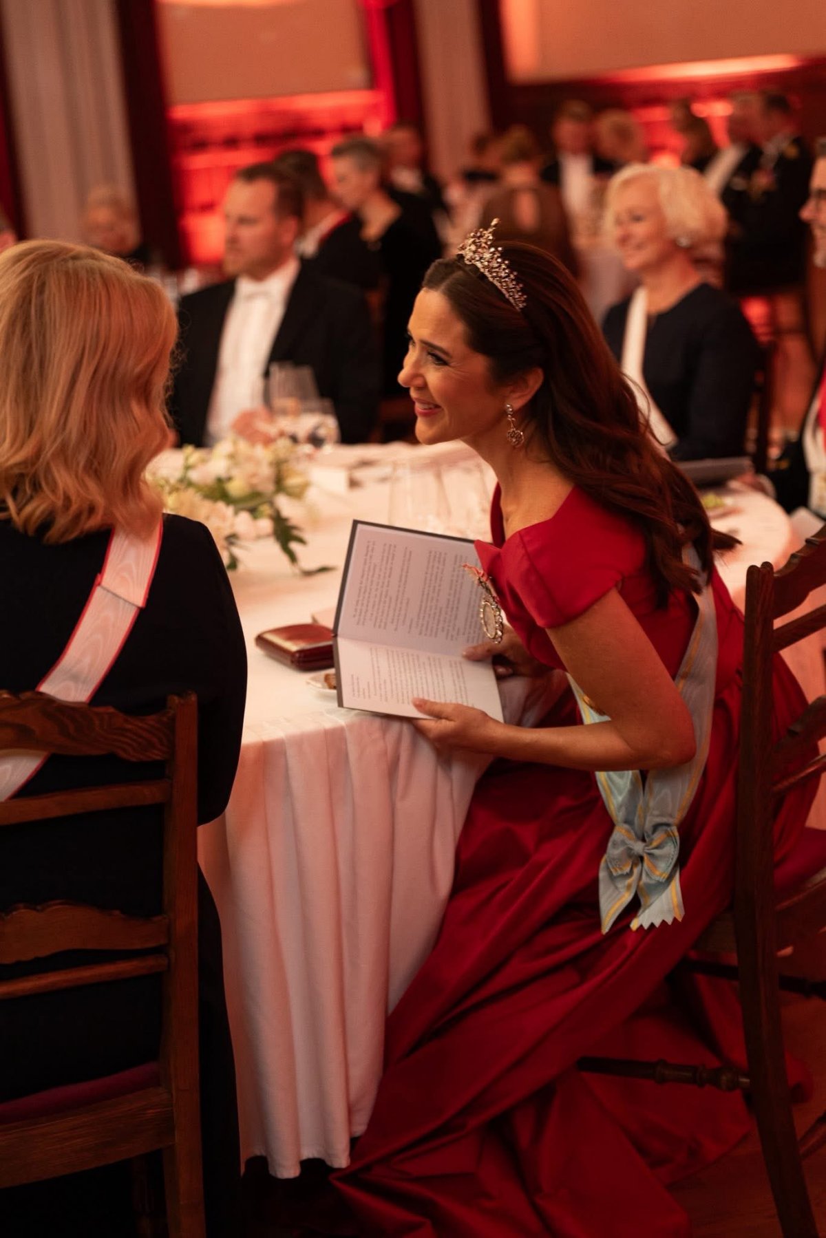 The King and Queen of Denmark attend a state banquet at Riga Castle during their state visit to Latvia on October 28, 2025 (Kongehuset)