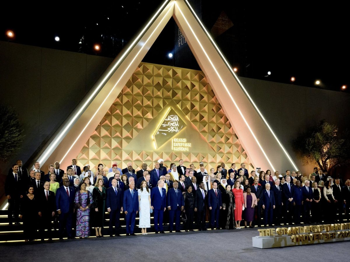 Heads of state and dignitaries attend the opening ceremony of the Grand Egyptian Museum in Cairo on November 1, 2025 (Kongehuset)