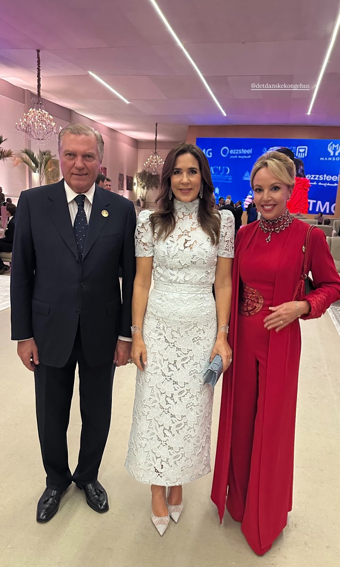 The Queen of Denmark and Carlo and Camilla of Bourbon-Two Sicilies attend the opening ceremony of the Grand Egyptian Museum in Cairo on November 1, 2025 (@camilladebourbon/Instagram)