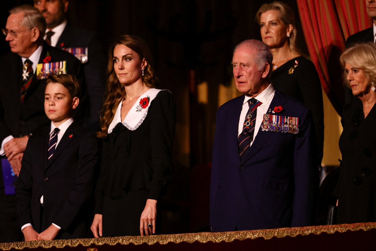 Members of the British royal family attend the Royal British Legion Festival of Remembrance at the Royal Albert Hall in London on November 8, 2025 (Jack Taylor/PA Images/Alamy)