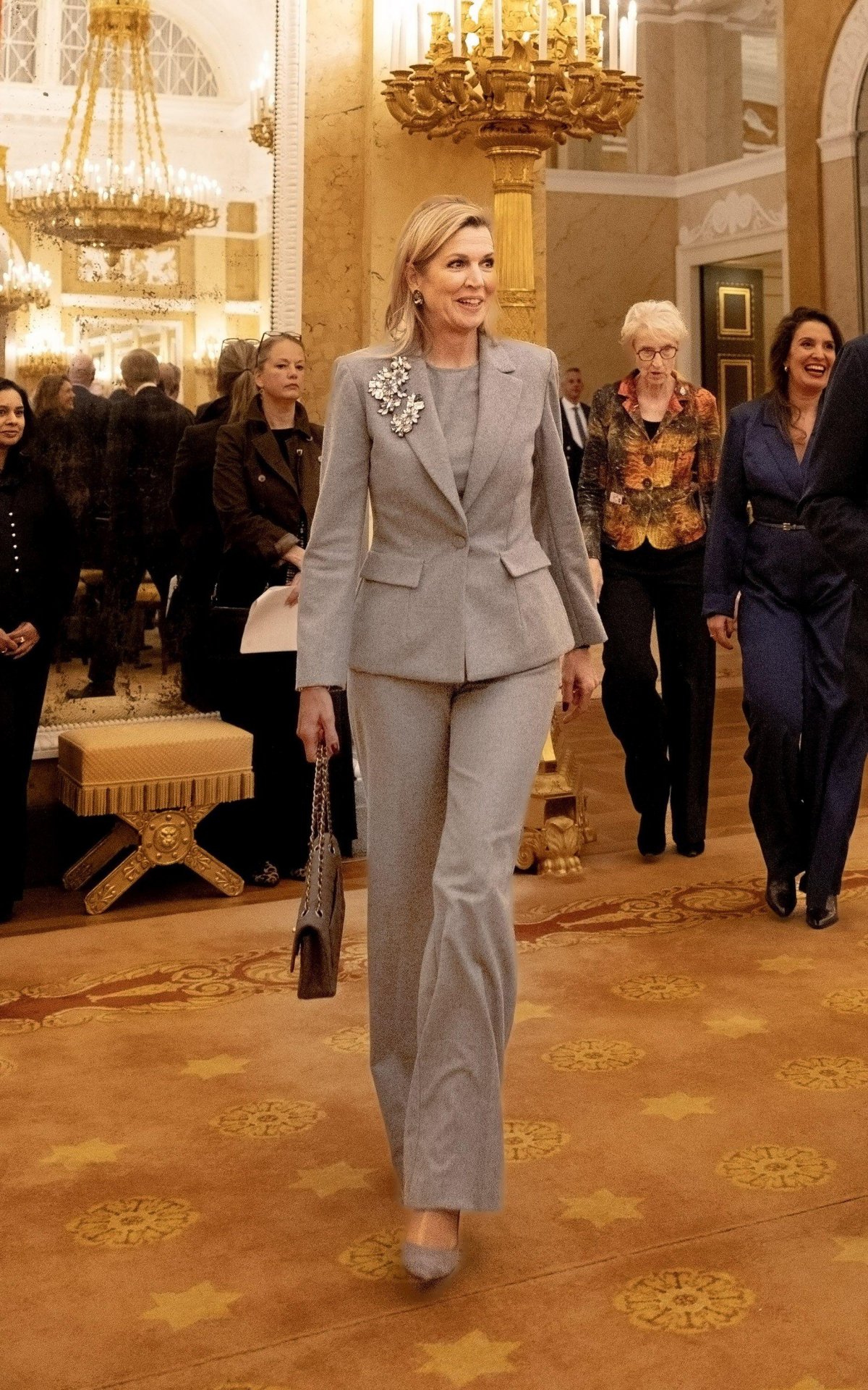 The Queen of the Netherlands hosts the launch of the Financially Healthy Netherlands Foundation at Noordeinde Palace in The Hague on November 12, 2025 (Patrick van Emst/NLBeeld/Alamy)