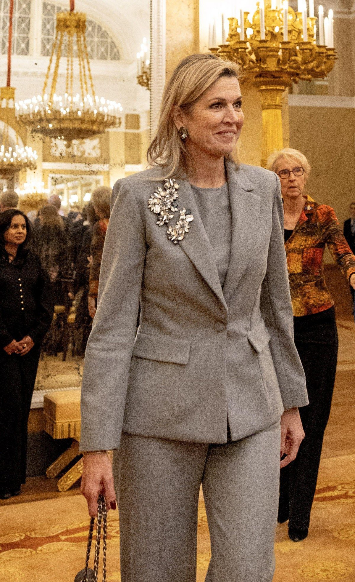 The Queen of the Netherlands hosts the launch of the Financially Healthy Netherlands Foundation at Noordeinde Palace in The Hague on November 12, 2025 (Patrick van Emst/NLBeeld/Alamy)
