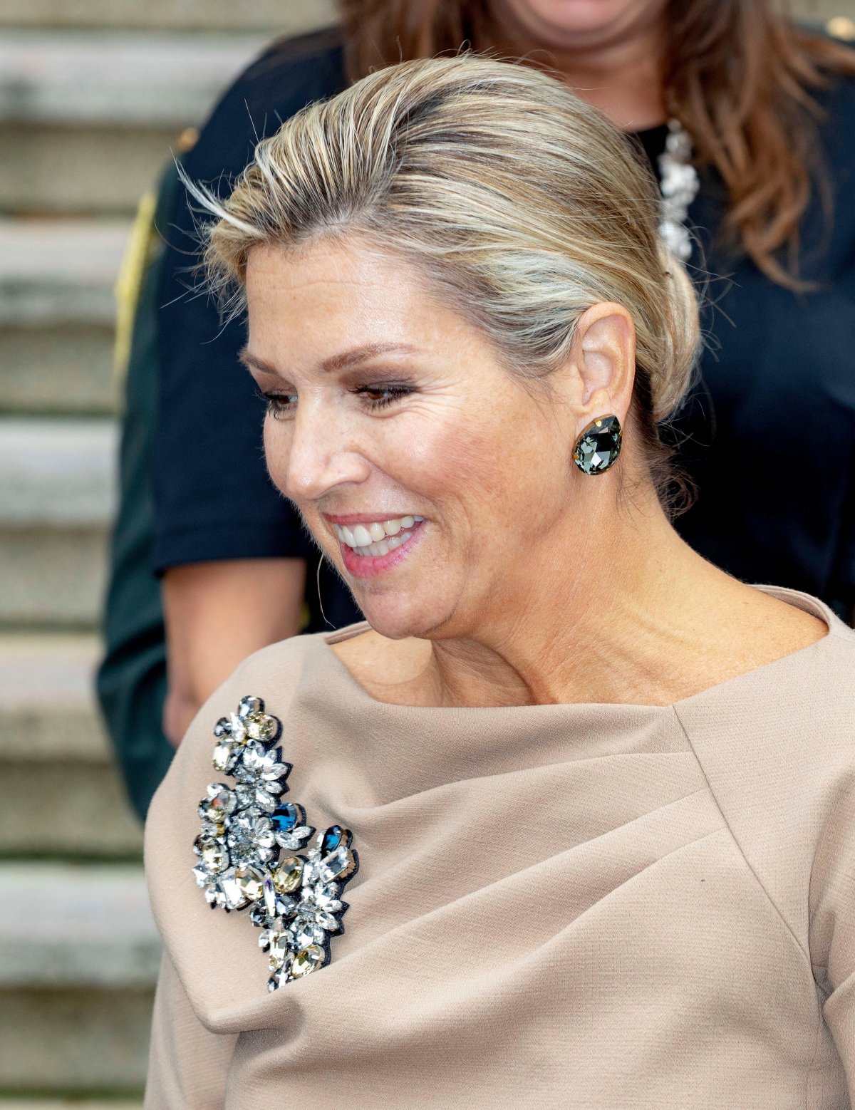 The Queen of the Netherlands attends the Conference for Mental Health and Psychosocial Support in Amsterdam on October 8, 2019 (Albert Nieboer/DPA Picture Alliance/Alamy)