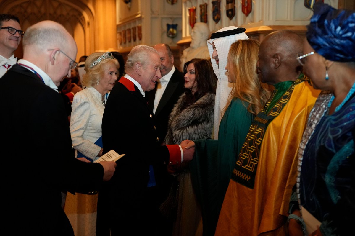 The King and the Queen host the annual Diplomatic Reception at Windsor Castle on November 18, 2025 (Andrew Matthews/PA Images/Alamy)