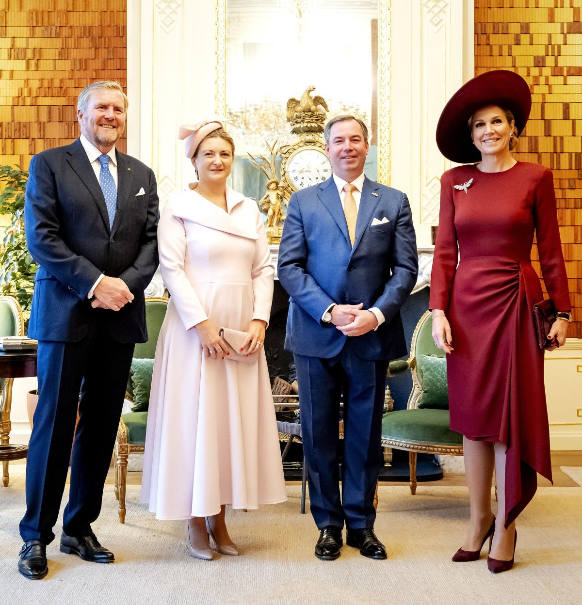 The King and Queen of the Netherlands host a lunch for the Grand Duke and Grand Duchess of Luxembourg at at Noordeinde Palace in The Hague on November 19, 2025 (Patrick van Emst/NLBeeld/Alamy)