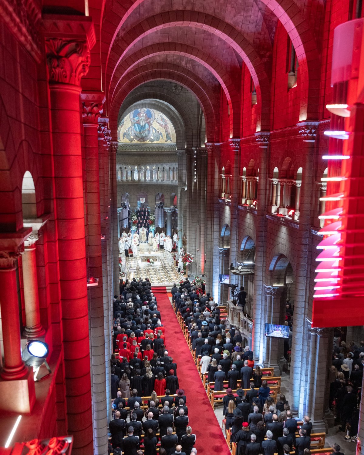Members of the Monegasque princely family attend a National Day mass at the Cathedral of Monaco on November 19, 2025 (Palais Princier de Monaco)