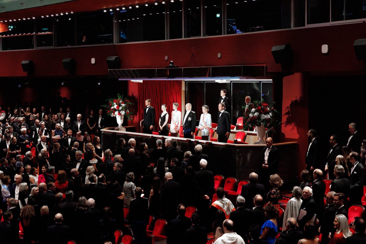 Members of the Monegasque princely family attend the National Day gala performance at the Grimaldi Forum on November 19, 2025 (Palais Princier de Monaco)