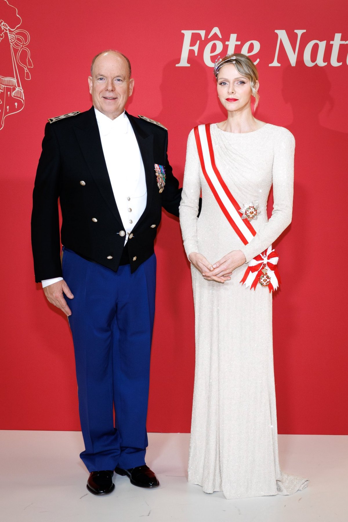 The Prince and Princess of Monaco attend the National Day gala performance at the Grimaldi Forum on November 19, 2025 (Palais Princier de Monaco)