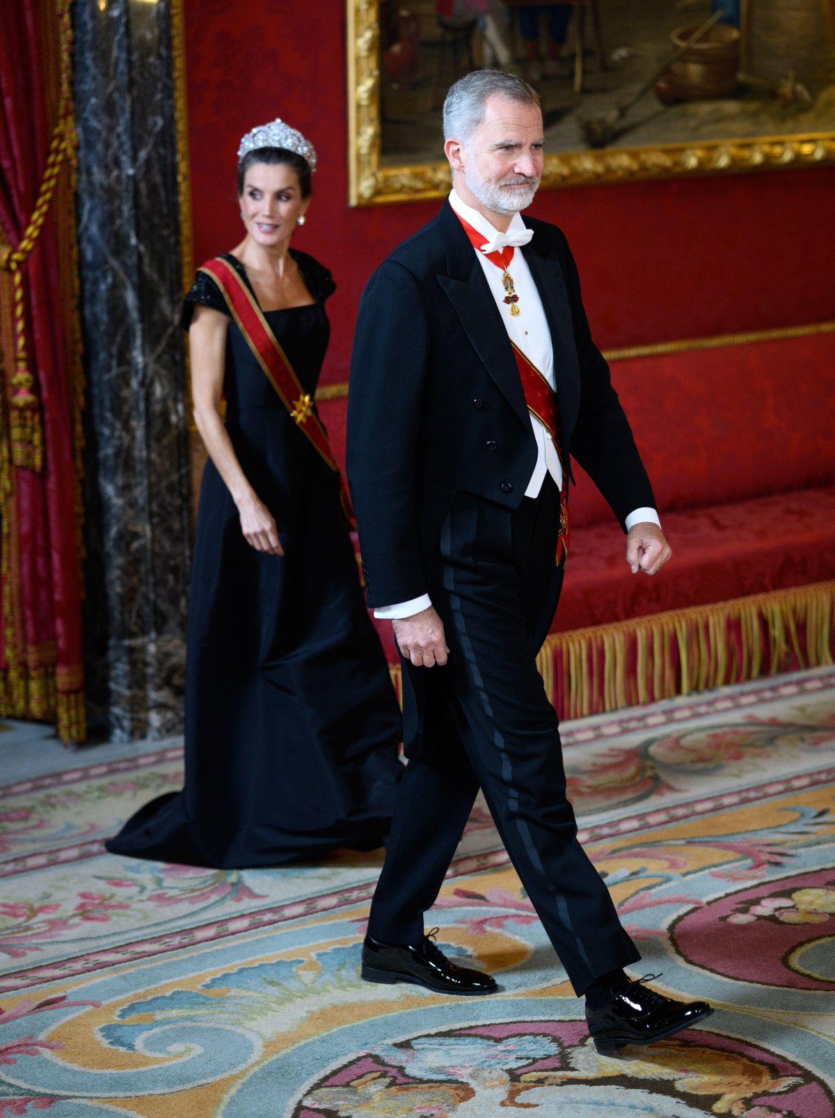 The King and Queen host a gala dinner in honor of the President of Germany at the Royal Palace in Madrid on November 26, 2025 (Bernd von Jutrczenka/DPA Picture Alliance/Alamy)
