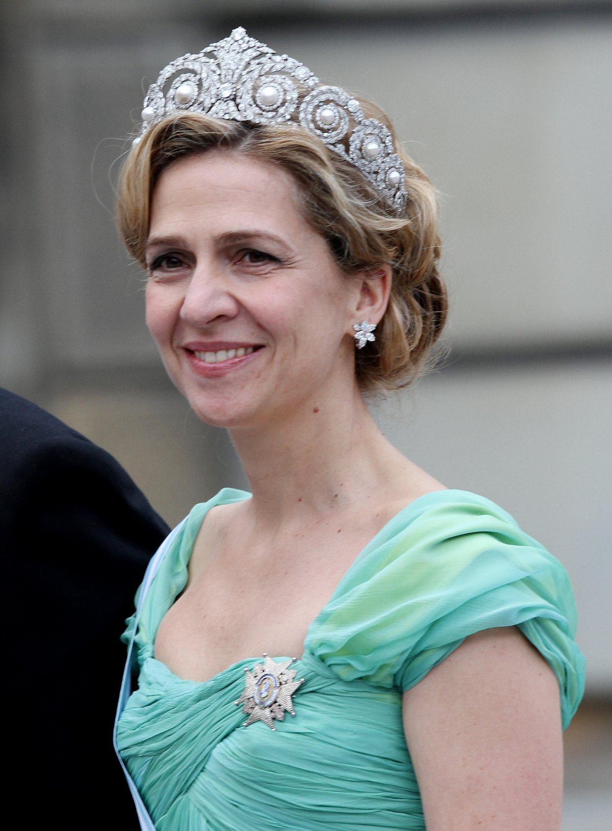 Infanta Cristina of Spain attends the wedding of Crown Princess Victoria and Prince Daniel of Sweden in Stockholm on June 19, 2010 (Patrick van Katwijk/DPA Picture Alliance/Alamy)