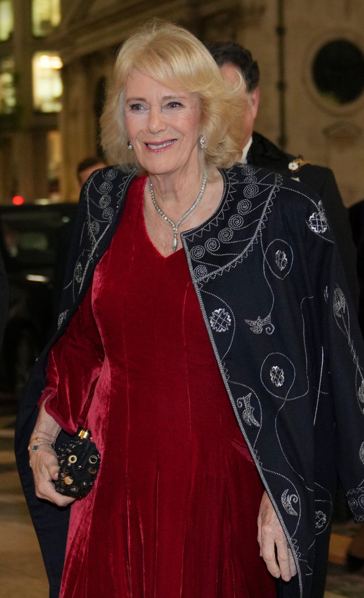 Queen Camilla attends the Rifles Awards Dinner at the Guildhall in London on November 27, 2025 (Kin Cheung/PA Images/Alamy)