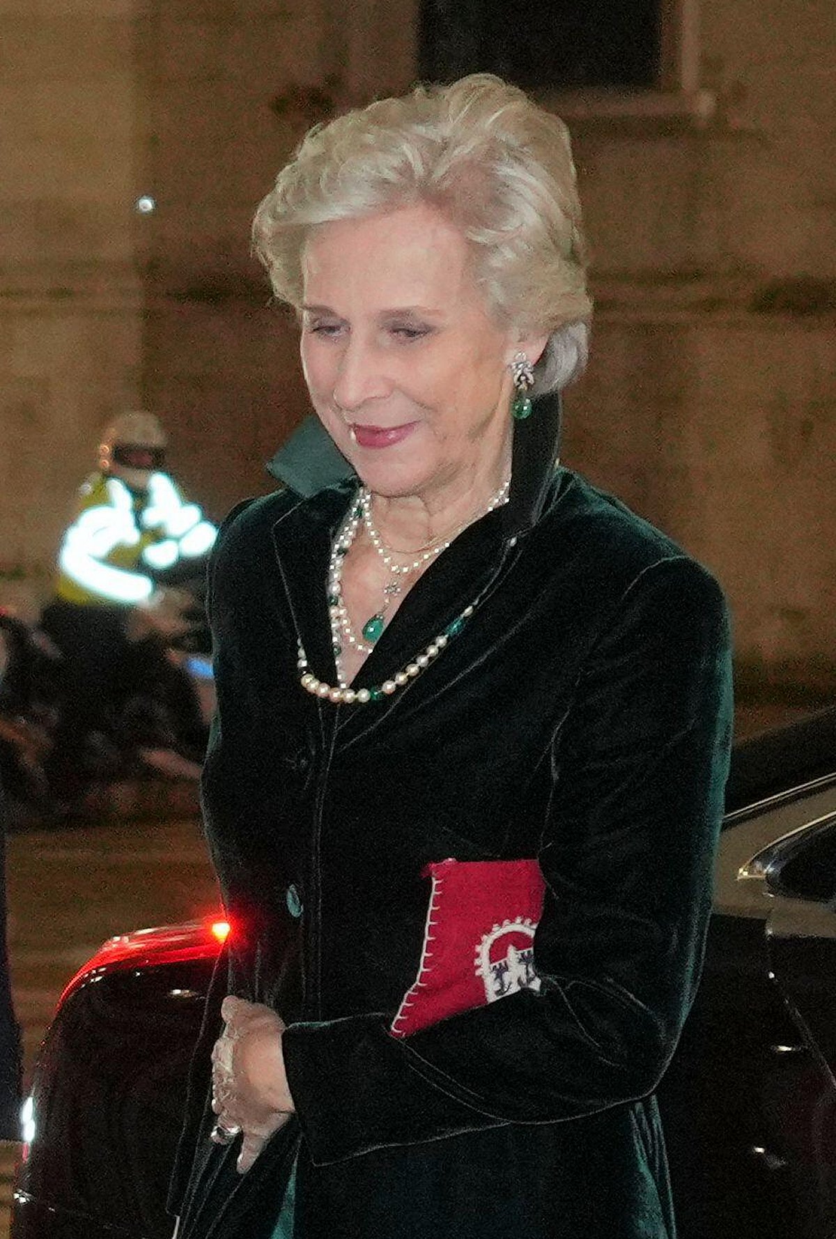 The Duchess of Gloucester attends the Rifles Awards Dinner at the Guildhall in London on November 27, 2025 (Kin Cheung/PA Images/Alamy)