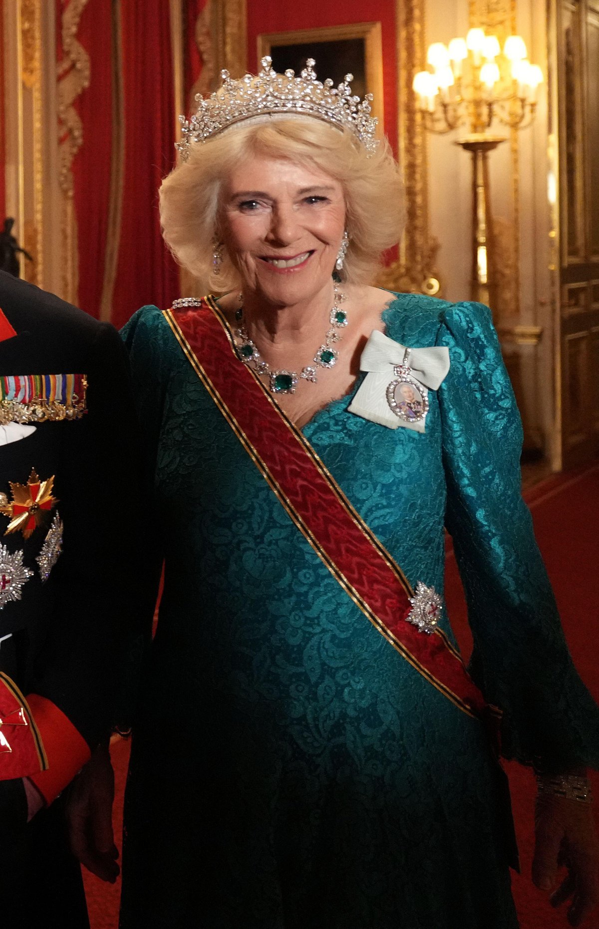 King Charles III and Queen Camilla host a state banquet for the visiting President of Germany at Windsor Castle on December 3, 2025 (Aaron Chown/PA Images/Alamy)