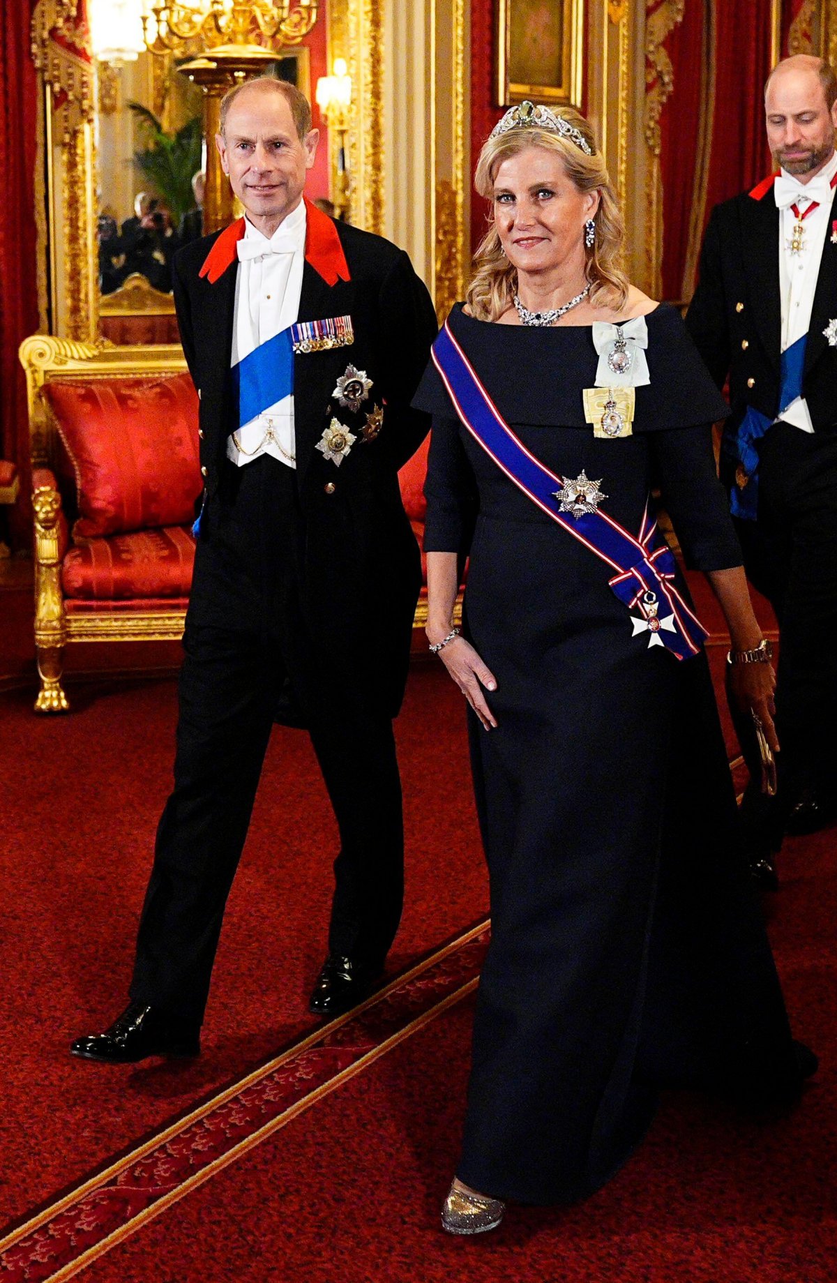 The Duke and Duchess of Edinburgh attend a state banquet for the visiting President of Germany at Windsor Castle on December 3, 2025 (Aaron Chown/PA Images/Alamy)