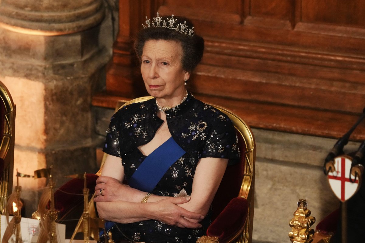 The Princess Royal attends a dinner in honor of the President of Germany at the Guildhall in London on December 4, 2025 (Jeff Moore/PA Images/Alamy)