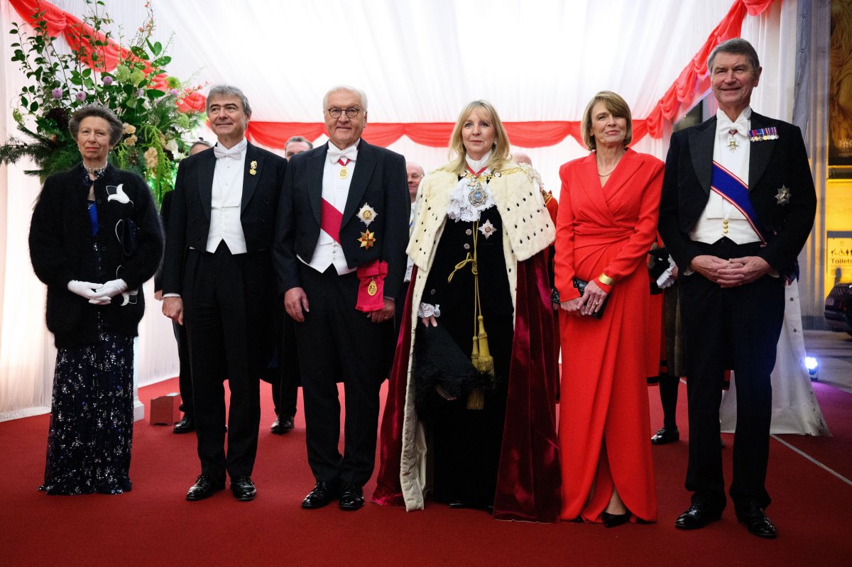 The Princess Royal attends a dinner in honor of the President of Germany at the Guildhall in London on December 4, 2025 (Bernd von Jutrczenka/DPA Picture Alliance/Alamy)