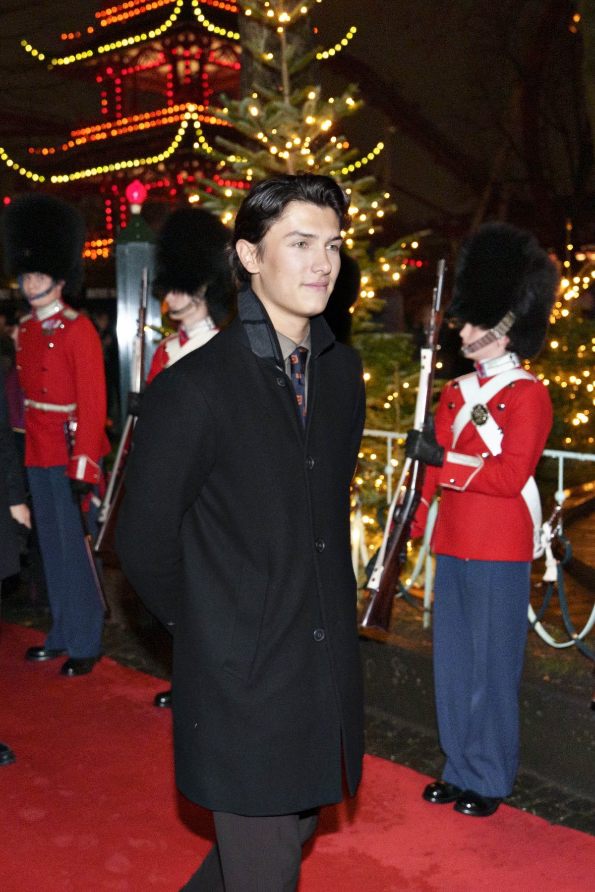 Count Nikolai of Monpezat arrives for a performance of this year's Christmas ballet, the Snow Queen, at the Tivoli's Concert Hall on November 27, 2025 (Keld Navntoft/Tivoli Gardens)