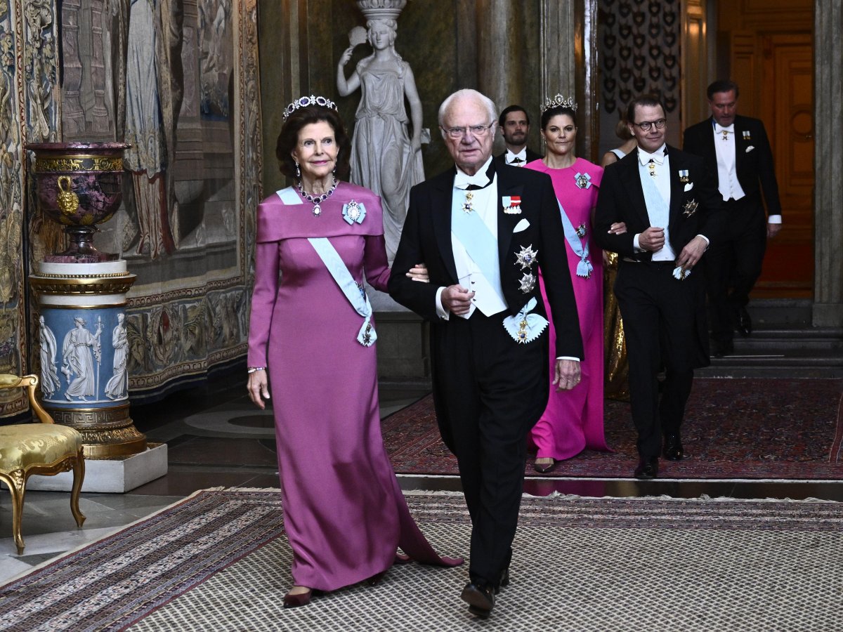The King of Sweden hosts a dinner for this year's Nobel Prize laureates at the Royal Palace in Stockholm on December 11, 2025 (Jonas Ekströmer/TT News Agency/Alamy)