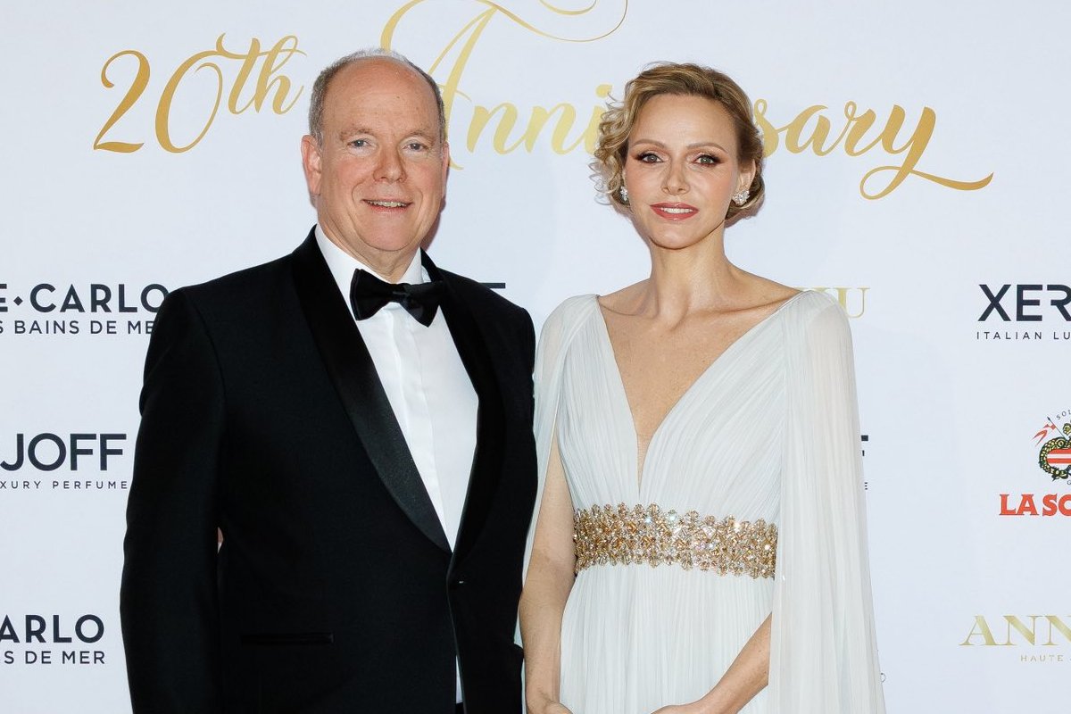 The Prince and Princess of Monaco attend the Bal de Noël at the Hôtel de Paris in Monte Carlo on December 12, 2025 (Michaël Alesi/Palais Princier de Monaco)