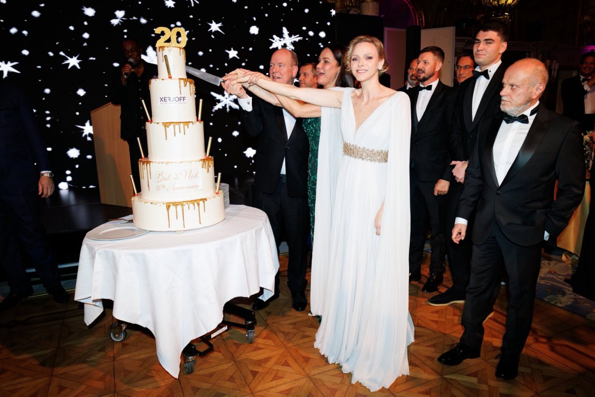 The Prince and Princess of Monaco attend the Bal de Noël at the Hôtel de Paris in Monte Carlo on December 12, 2025 (Michaël Alesi/Palais Princier de Monaco)