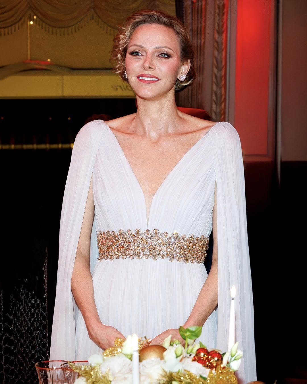 The Prince and Princess of Monaco attend the Bal de Noël at the Hôtel de Paris in Monte Carlo on December 12, 2025 (Michaël Alesi/Palais Princier de Monaco)