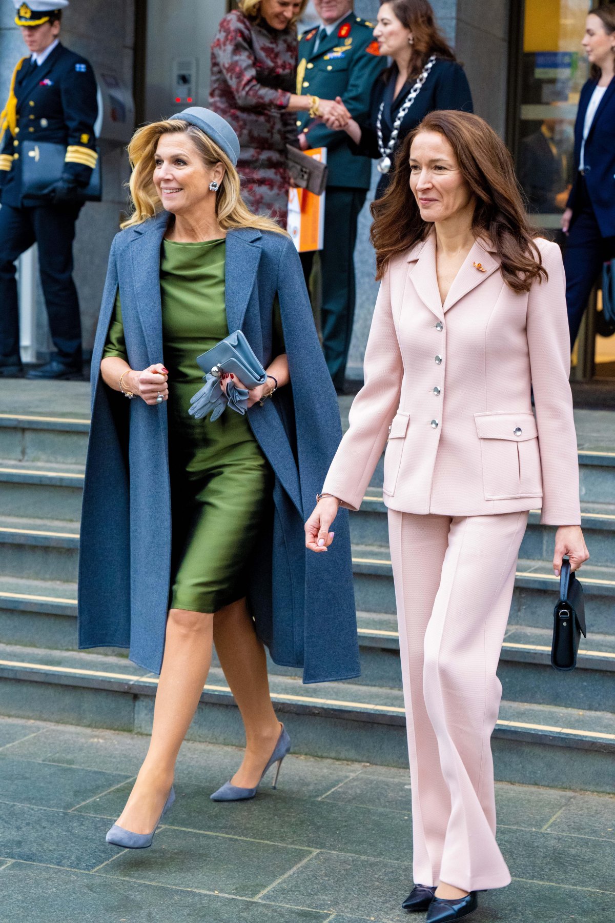 The Queen of the Netherlands and Suzanne Innes-Stubb visit Rijswijk's City Hall during the Finnish state visit on December 12, 2025 (Patrick van Emst/NLBeeld/Alamy)