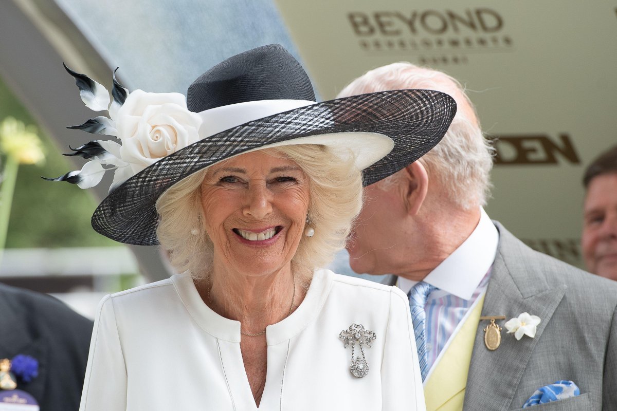Queen Camilla attends the races at Royal Ascot on June 21, 2025 (Maureen McLean/Alamy)