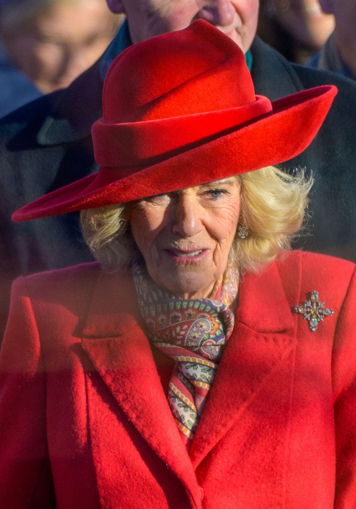 Queen Camilla attends a Christmas church service near the Sandringham estate in Norfolk on December 25, 2025 (Martin J. Palmer/Alamy)