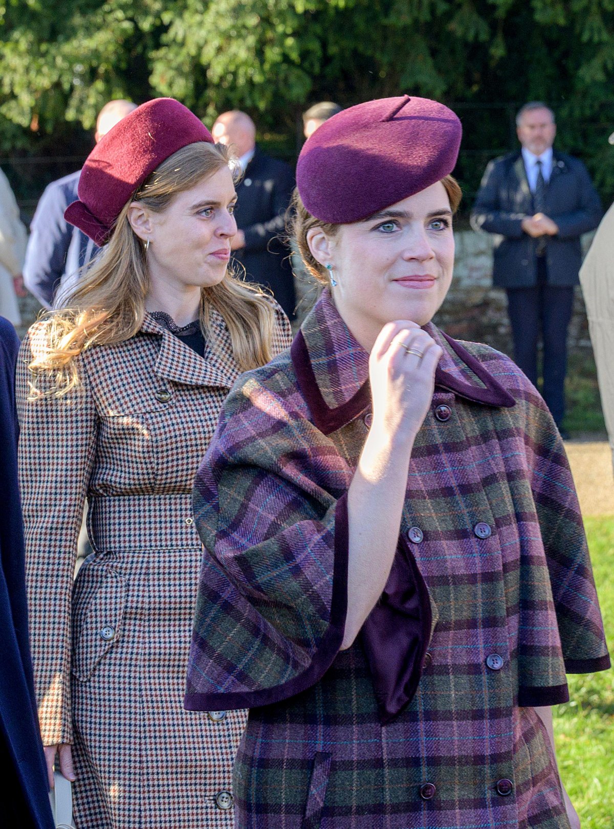 Princess Beatrice and Princess Eugenie attend a Christmas church service near the Sandringham estate in Norfolk on December 25, 2025 (Martin J. Palmer/Alamy)