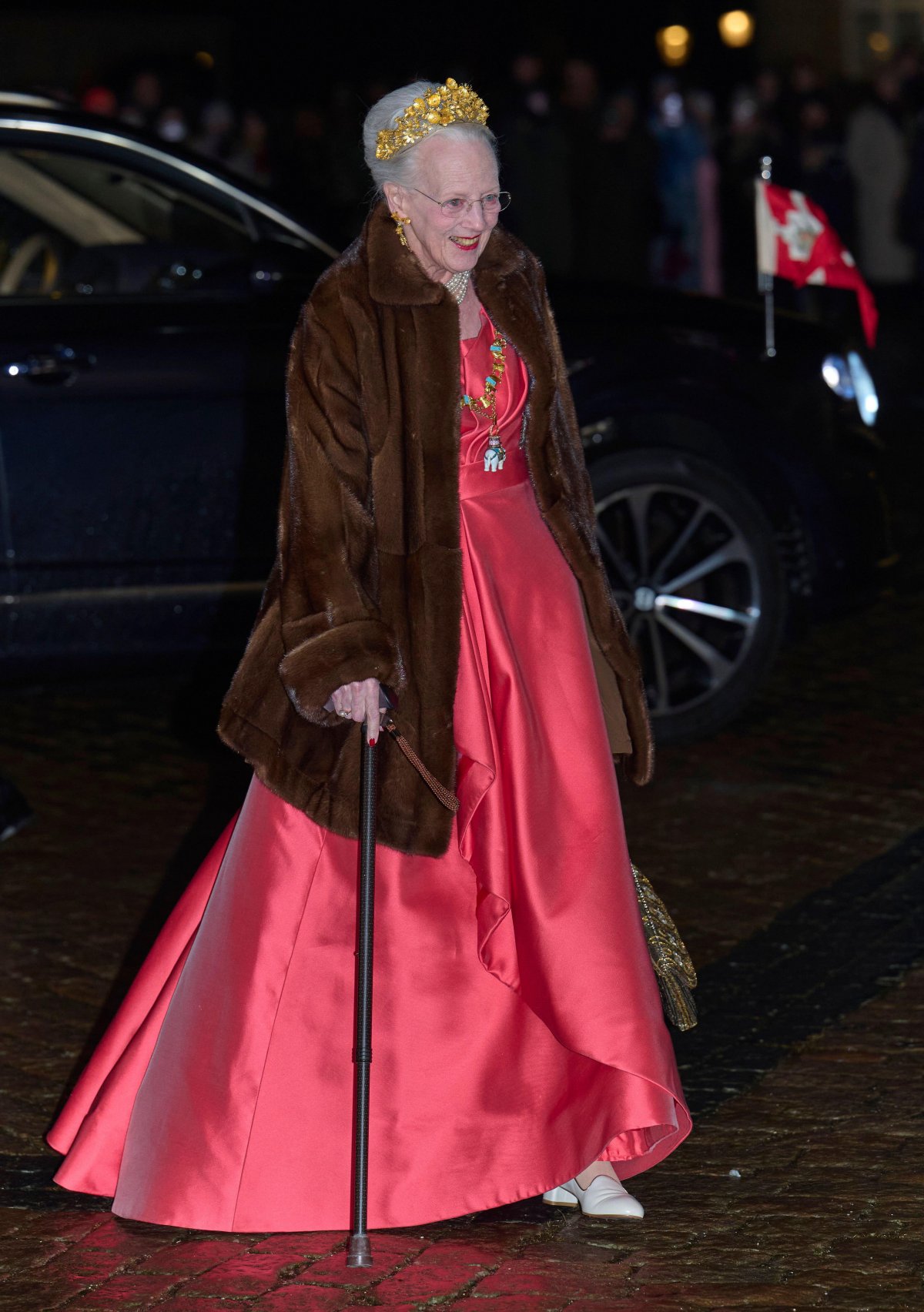 Queen Margrethe of Denmark attends the New Year's Levee at Amalienborg Palace in Copenhagen on January 1, 2025 (Stefan Lindblom/TT News Agency/Alamy)
