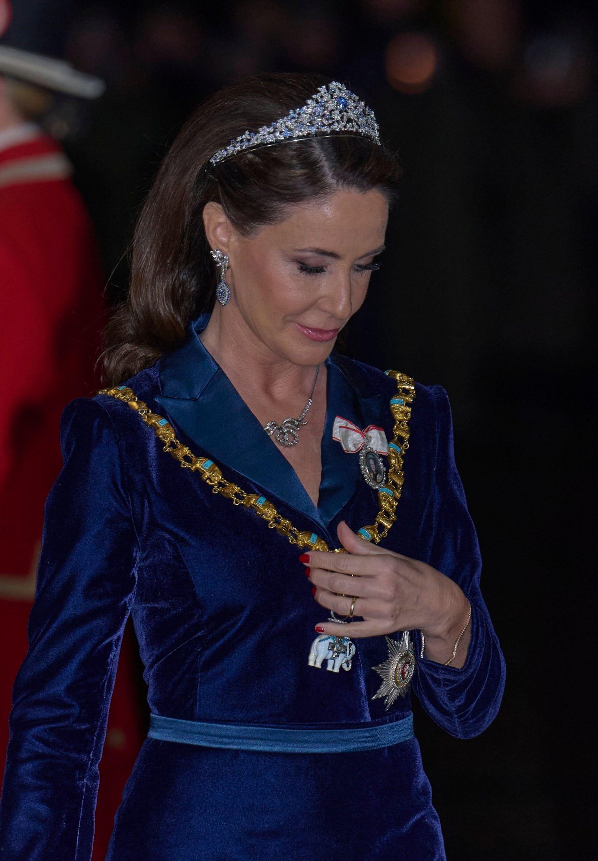 Princess Marie of Denmark attends the New Year's Levee at Amalienborg Palace in Copenhagen on January 1, 2025 (Stefan Lindblom/TT News Agency/Alamy)