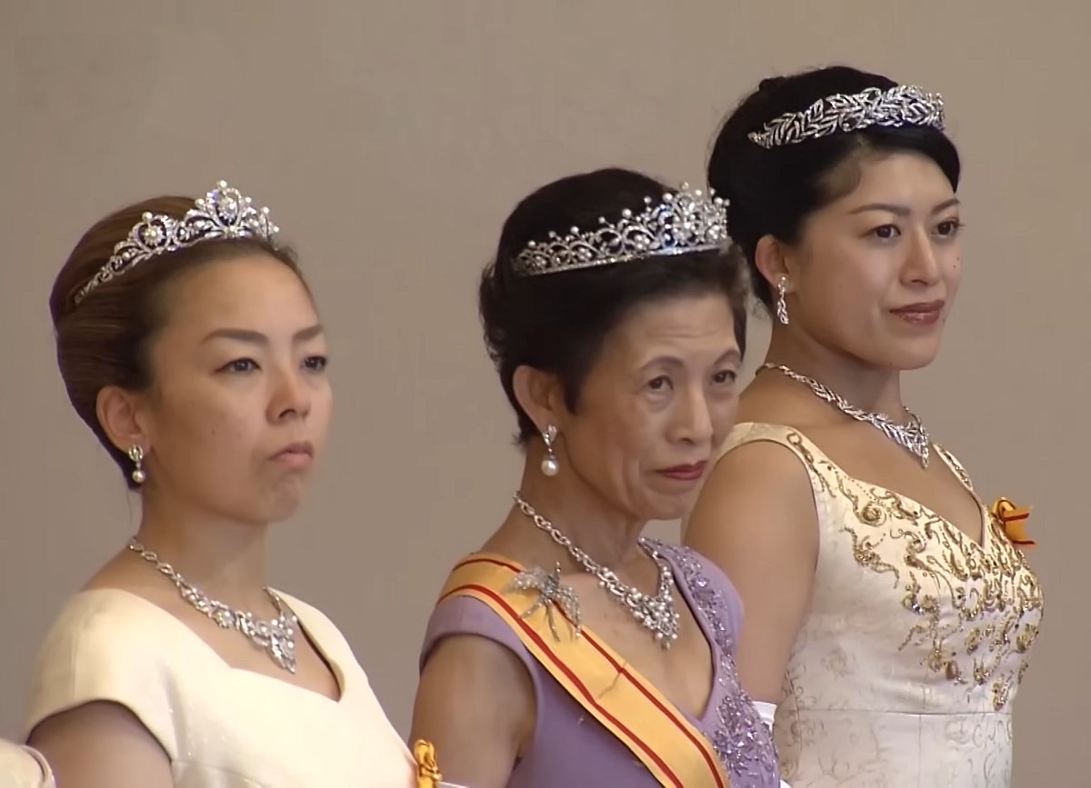 Members of Japan's imperial family attend New Year receptions at the Imperial Palace in Tokyo on January 1, 2026 (screencapture)